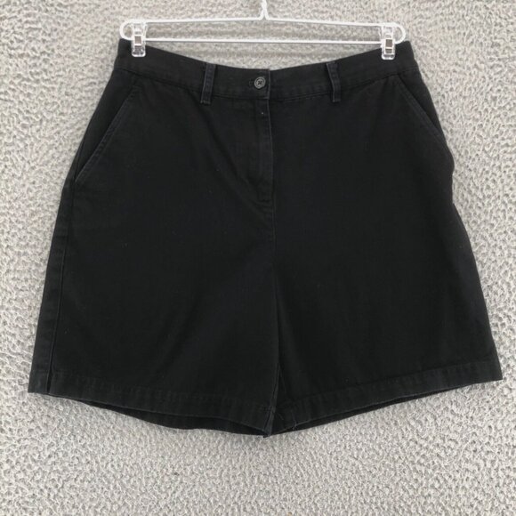 Lauren Ralph Lauren Pants - Lauren Ralph Lauren Shorts Womens 6 Black Twill Chino Wide Leg High Rise Casual